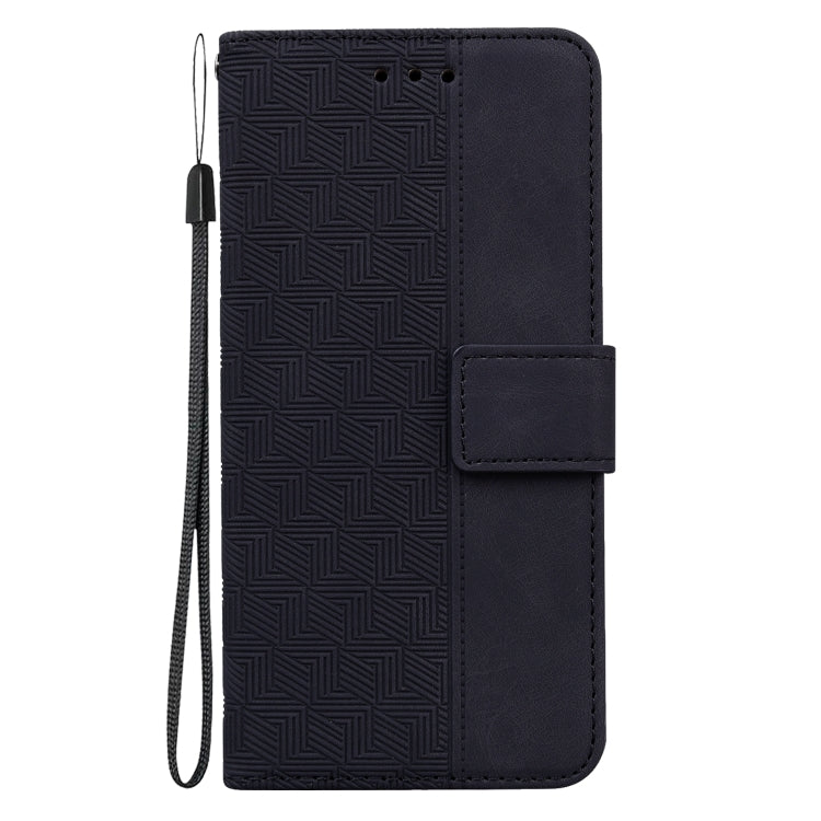 For Xiaomi Redmi K70 Pro / K70 Geometric Embossed Leather Phone Case(Black) - K70 Cases by PMC Jewellery | Online Shopping South Africa | PMC Jewellery | Buy Now Pay Later Mobicred