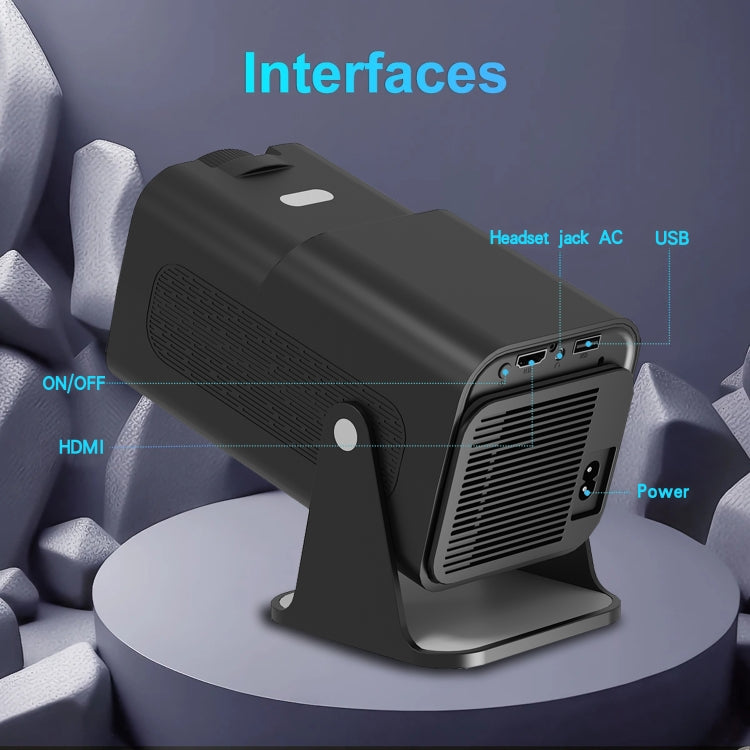 Y6S 4K Android 12.0 Portable Home HD Mini WiFi Projector(US Plug) - Mini Projector by PMC TechLife | Online Shopping South Africa | PMC TechLife | Buy Now Pay Later Mobicred