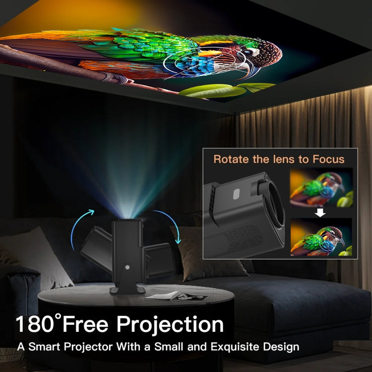 Y6S 4K Android 12.0 Portable Home HD Mini WiFi Projector(EU Plug) - Mini Projector by PMC TechLife | Online Shopping South Africa | PMC TechLife | Buy Now Pay Later Mobicred