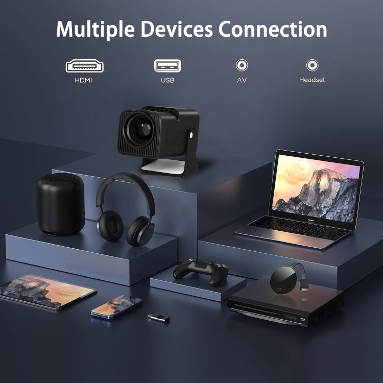 Y6S 4K Android 12.0 Portable Home HD Mini WiFi Projector(UK Plug) - Mini Projector by PMC TechLife | Online Shopping South Africa | PMC TechLife | Buy Now Pay Later Mobicred