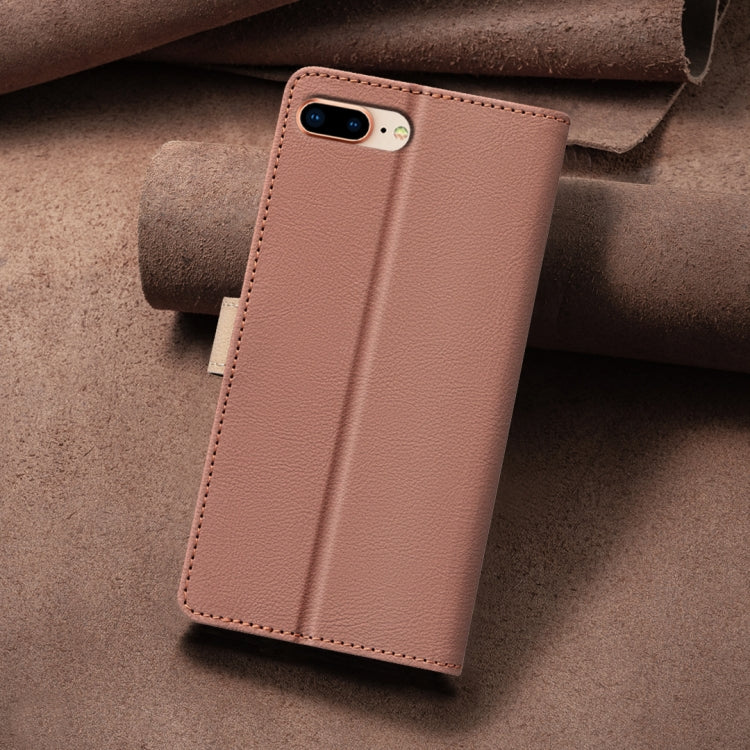 For iPhone SE 2024 Color Matching RFID Anti-theft Leather Phone Case(Brown) - More iPhone Cases by PMC Jewellery | Online Shopping South Africa | PMC Jewellery | Buy Now Pay Later Mobicred