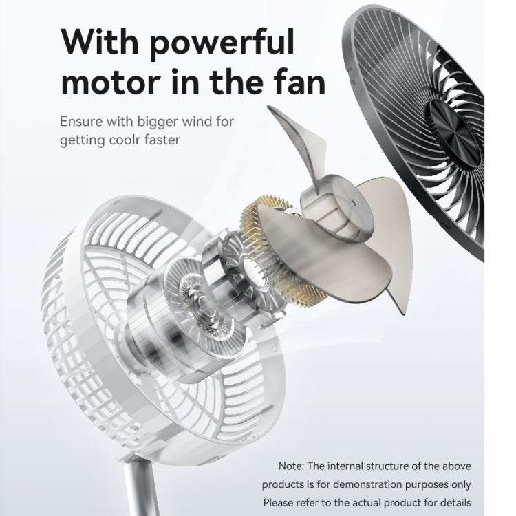 Yesido YF11 Foldable Telescopic Floor Fan(White) - free shipping - PMC TechLife - Order now!