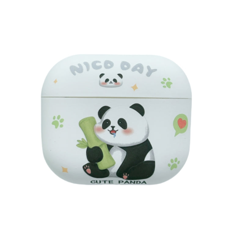 For AirPods 3 Panda Pattern Earbuds Box Frosted TPU Case(Cute Panda) - For AirPods 3 by PMC Jewellery | Online Shopping South Africa | PMC Jewellery | Buy Now Pay Later Mobicred