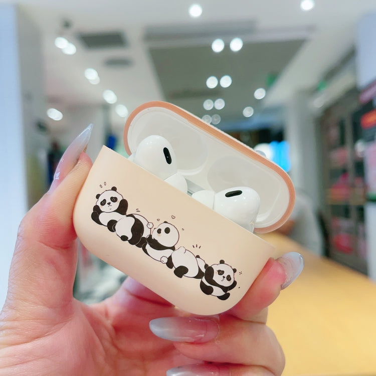 For AirPods 3 Panda Pattern Earbuds Box Frosted TPU Case(Cute Panda) - For AirPods 3 by PMC Jewellery | Online Shopping South Africa | PMC Jewellery | Buy Now Pay Later Mobicred