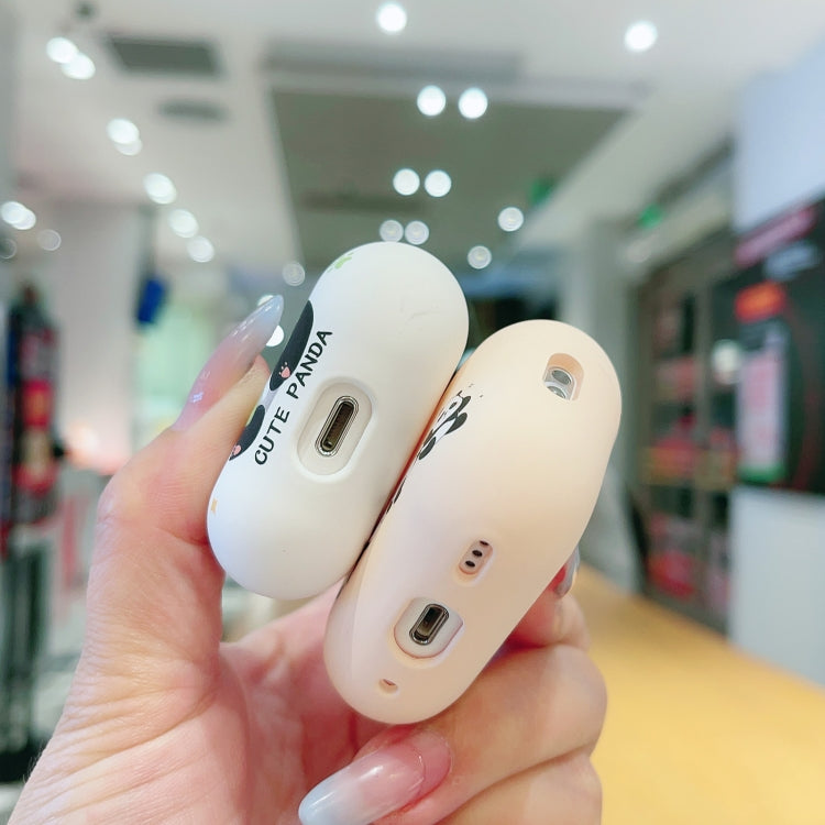 For AirPods Pro Panda Pattern Earbuds Box Frosted TPU Case(Cute Panda) - For AirPods Pro by PMC Jewellery | Online Shopping South Africa | PMC Jewellery | Buy Now Pay Later Mobicred