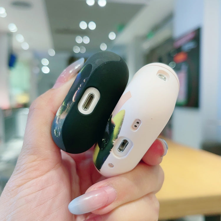 For AirPods Pro Phantom Panda Pattern Earbuds Box Frosted TPU Case(White) - For AirPods Pro by PMC Jewellery | Online Shopping South Africa | PMC Jewellery | Buy Now Pay Later Mobicred