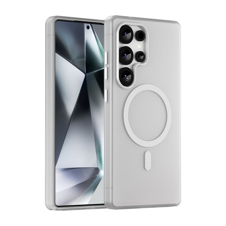 For Samsung Galaxy S25 Ultra MagSafe Frosted Translucent TPU + PC Full Coverage Phone Case(White) - Galaxy S25 Ultra 5G Cases by PMC Jewellery | Online Shopping South Africa | PMC Jewellery | Buy Now Pay Later Mobicred