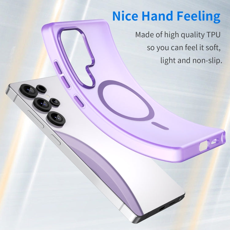 For Samsung Galaxy S25 Ultra MagSafe Frosted Translucent TPU + PC Full Coverage Phone Case(Dark Purple) - Galaxy S25 Ultra 5G Cases by PMC Jewellery | Online Shopping South Africa | PMC Jewellery | Buy Now Pay Later Mobicred