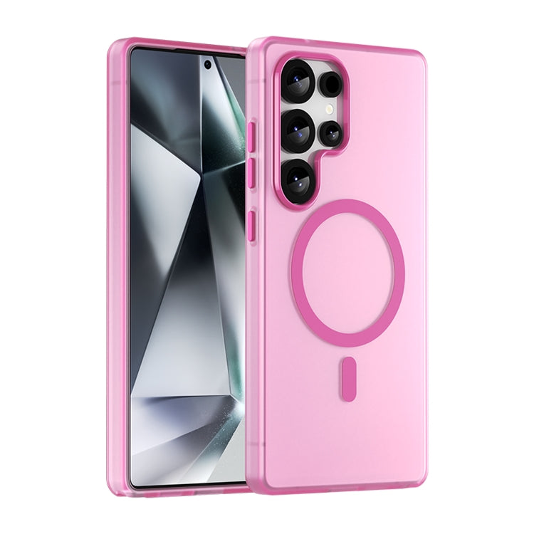 For Samsung Galaxy S25 Ultra MagSafe Frosted Translucent TPU + PC Full Coverage Phone Case(Pink) - Galaxy S25 Ultra 5G Cases by PMC Jewellery | Online Shopping South Africa | PMC Jewellery | Buy Now Pay Later Mobicred