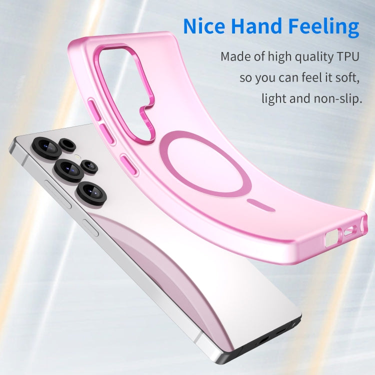 For Samsung Galaxy S25 Ultra MagSafe Frosted Translucent TPU + PC Full Coverage Phone Case(Pink) - Galaxy S25 Ultra 5G Cases by PMC Jewellery | Online Shopping South Africa | PMC Jewellery | Buy Now Pay Later Mobicred
