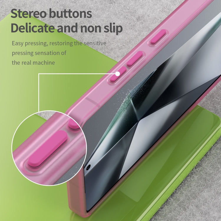 For Samsung Galaxy S25 Ultra MagSafe Frosted Translucent TPU + PC Full Coverage Phone Case(Pink) - Galaxy S25 Ultra 5G Cases by PMC Jewellery | Online Shopping South Africa | PMC Jewellery | Buy Now Pay Later Mobicred