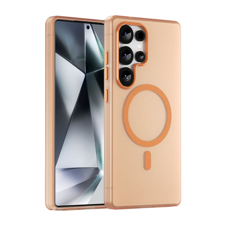 For Samsung Galaxy S25 Ultra MagSafe Frosted Translucent TPU + PC Full Coverage Phone Case(Orange) - Galaxy S25 Ultra 5G Cases by PMC Jewellery | Online Shopping South Africa | PMC Jewellery | Buy Now Pay Later Mobicred
