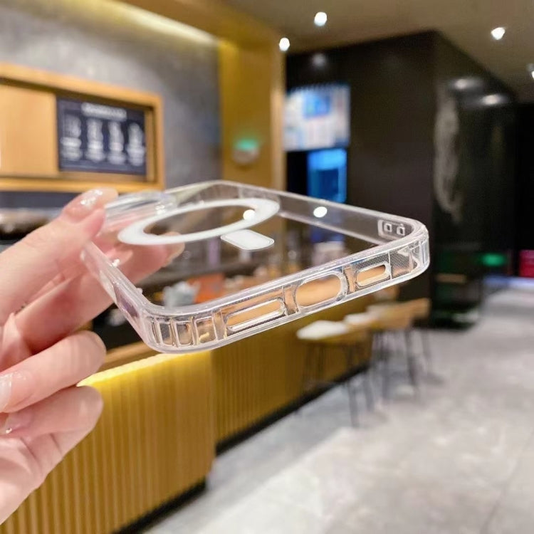 For iPhone 16 Plus Large Hole Camera MagSafe Magnetic Clear Acrylic TPU Case(Transparent) - iPhone 16 Plus Cases by PMC TechLife | Online Shopping South Africa | PMC TechLife | Buy Now Pay Later Mobicred