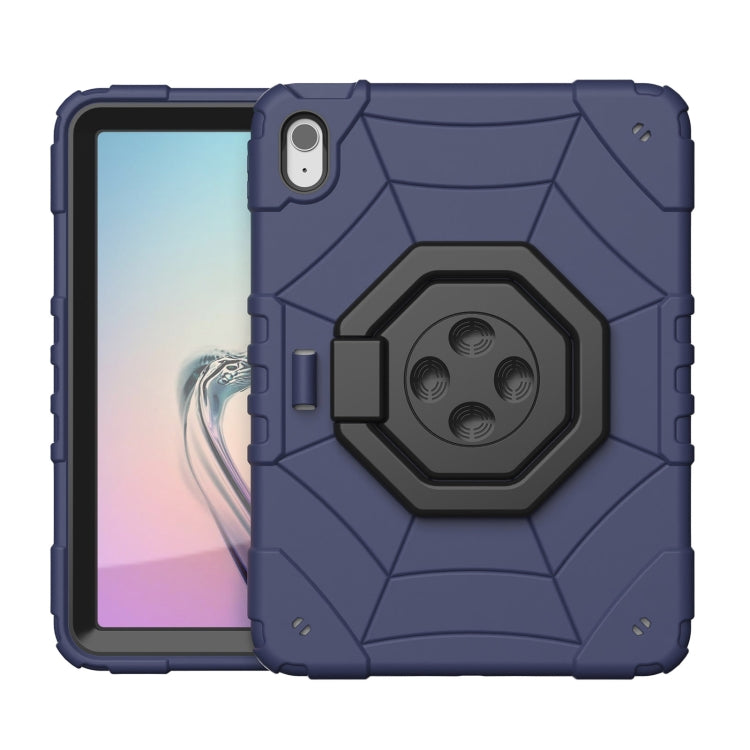 For iPad Air 11 2025 / 2024 Spider Turntable Handle Stress Relief Tablet Case(Navy Blue Black) - free shipping - PMC TechLife - Order now!