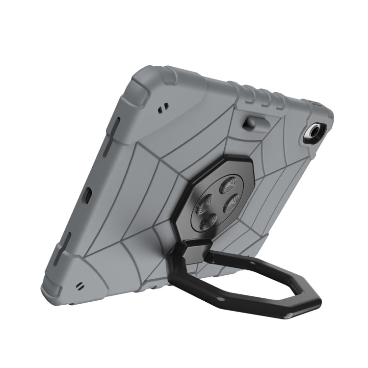 For iPad Air 11 2024 Spider Turntable Handle Stress Relief Tablet Case(Grey Black) - iPad Air 11 2024 Cases by PMC TechLife | Online Shopping South Africa | PMC TechLife | Buy Now Pay Later Mobicred
