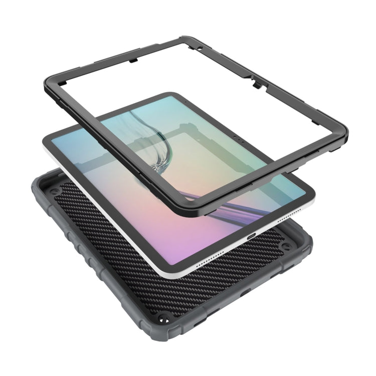 For iPad Air 11 2024 Spider Turntable Handle Stress Relief Tablet Case(Grey Black) - iPad Air 11 2024 Cases by PMC TechLife | Online Shopping South Africa | PMC TechLife | Buy Now Pay Later Mobicred