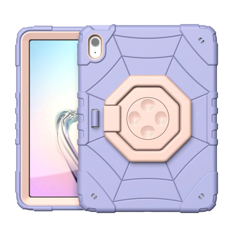 For iPad Air 11 2024 Spider Turntable Handle Stress Relief Tablet Case(Purple Gold) - iPad Air 11 2024 Cases by PMC TechLife | Online Shopping South Africa | PMC TechLife | Buy Now Pay Later Mobicred
