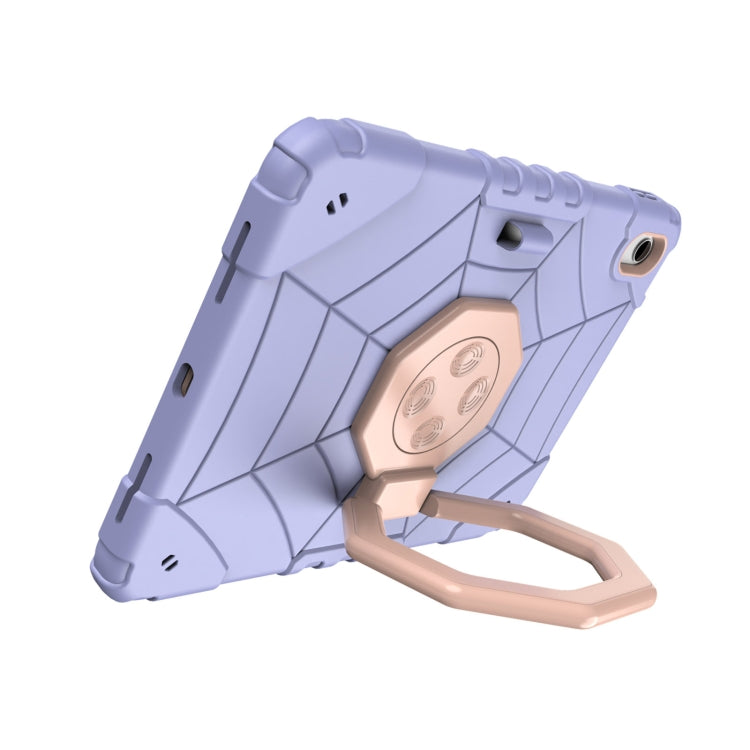 For iPad Air 11 2024 Spider Turntable Handle Stress Relief Tablet Case(Purple Gold) - iPad Air 11 2024 Cases by PMC TechLife | Online Shopping South Africa | PMC TechLife | Buy Now Pay Later Mobicred