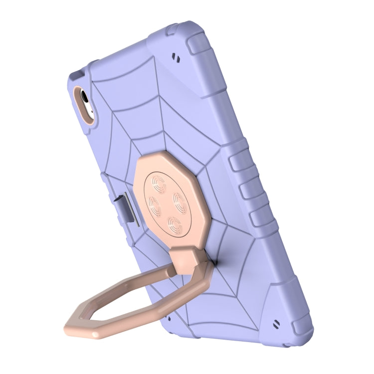 For iPad Air 11 2024 Spider Turntable Handle Stress Relief Tablet Case(Purple Gold) - iPad Air 11 2024 Cases by PMC TechLife | Online Shopping South Africa | PMC TechLife | Buy Now Pay Later Mobicred