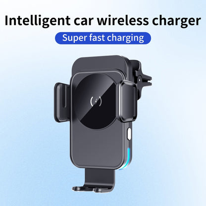 M7 Intelligent Sensing Fast Wireless Charging Car Holder(Black) - Wireless Charger Holders by PMC Jewellery | Online Shopping South Africa | PMC Jewellery | Buy Now Pay Later Mobicred
