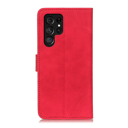 For Samsung Galaxy S25 Ultra 5G KHAZNEH Retro Texture Horizontal Flip Leather Phone Case(Red) - Galaxy S25 Ultra 5G Cases by PMC Jewellery | Online Shopping South Africa | PMC Jewellery | Buy Now Pay Later Mobicred