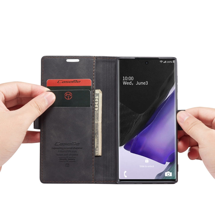 For Samsung Galaxy Note20 CaseMe Multifunctional Horizontal Flip Leather Case, with Card Slot & Holder & Wallet(Black) - Galaxy Note20 Cases by CaseMe | Online Shopping South Africa | PMC Jewellery | Buy Now Pay Later Mobicred