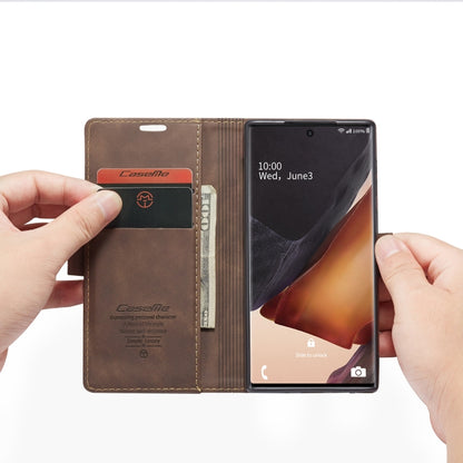 For Samsung Galaxy Note20 Ultra CaseMe Multifunctional Horizontal Flip Leather Case, with Card Slot & Holder & Wallet(Coffee) - Galaxy Phone Cases by CaseMe | Online Shopping South Africa | PMC Jewellery | Buy Now Pay Later Mobicred