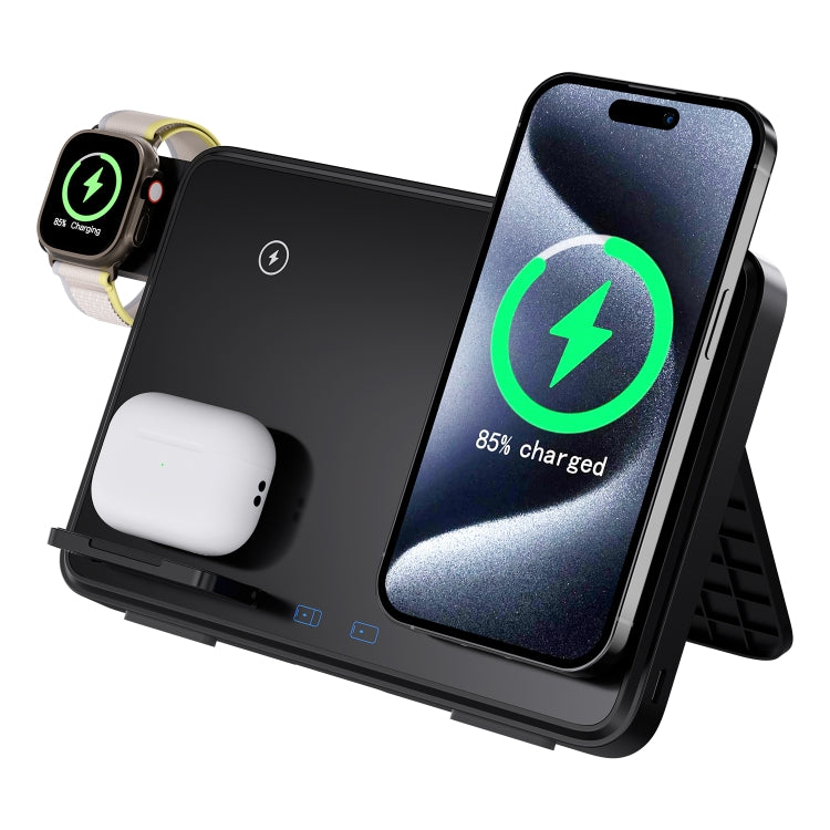C30 15W 3 in 1 Magnetic Wireless Charger with Night Light(Black) - free shipping - PMC Jewellery - Order now!
