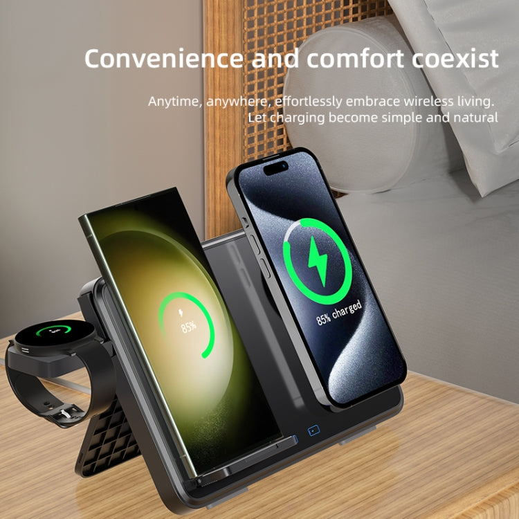 C30 15W 3 in 1 Magnetic Wireless Charger with Night Light(Black) - free shipping - PMC Jewellery - Order now!