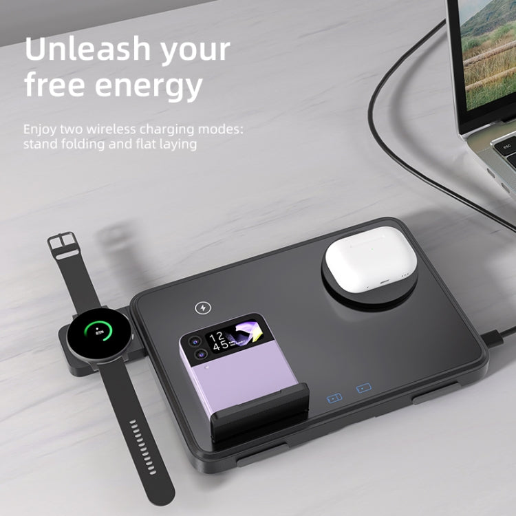 C30 15W 3 in 1 Magnetic Wireless Charger with Night Light(White) - Wireless Charger by PMC Jewellery | Online Shopping South Africa | PMC Jewellery | Buy Now Pay Later Mobicred
