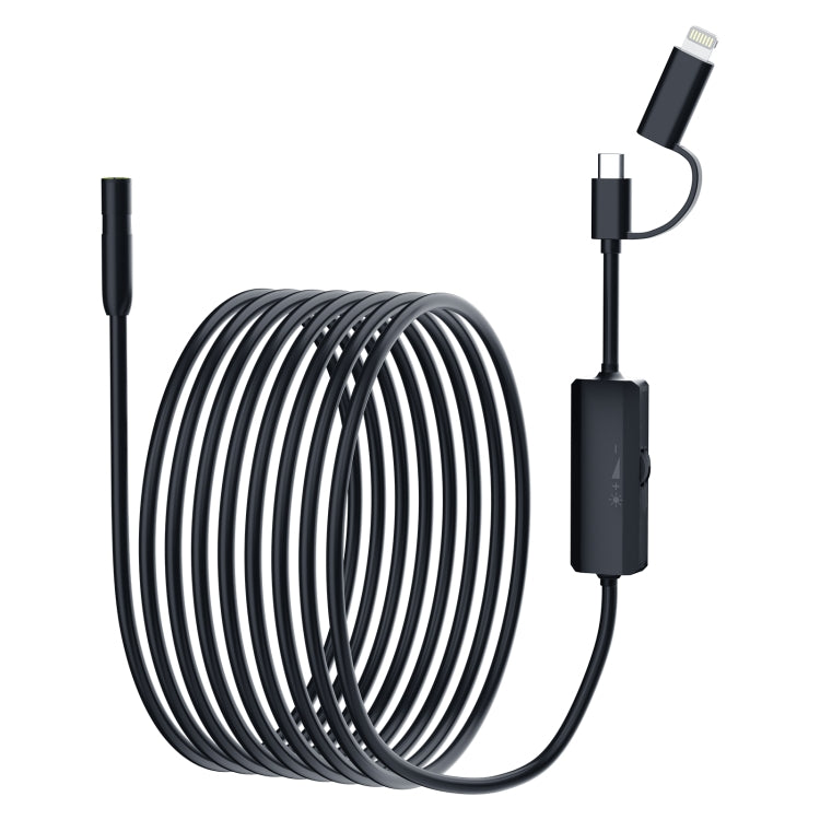 AN112 2 in 1 USB-C / Type-C + 8 Pin Interface 8mm HD Industry Endoscope, Length:3.5m Hard Tube -  by PMC TechLife | Online Shopping South Africa | PMC TechLife | Buy Now Pay Later Mobicred