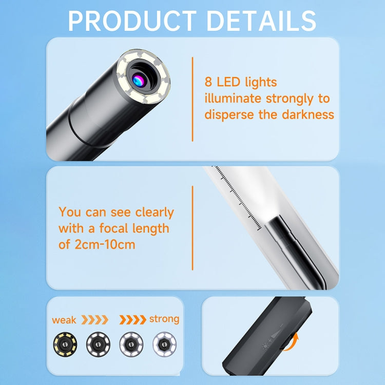 AN112 2 in 1 USB-C / Type-C + 8 Pin Interface 5.5mm HD Industry Endoscope, Length:2m Soft Tube -  by PMC TechLife | Online Shopping South Africa | PMC TechLife | Buy Now Pay Later Mobicred