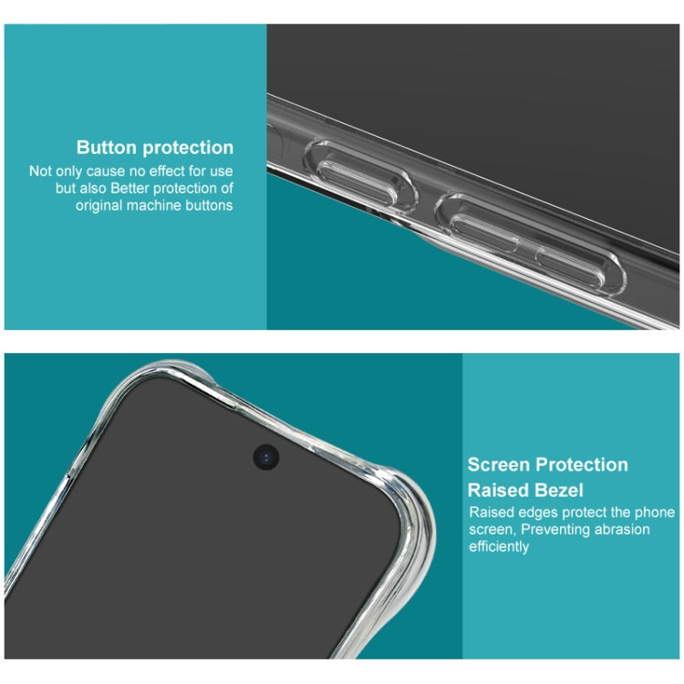 For iPhone 16 IMAK Corrugated Texture Airbag TPU Phone Case(Transparent) - iPhone 16 Cases by imak | Online Shopping South Africa | PMC TechLife | Buy Now Pay Later Mobicred