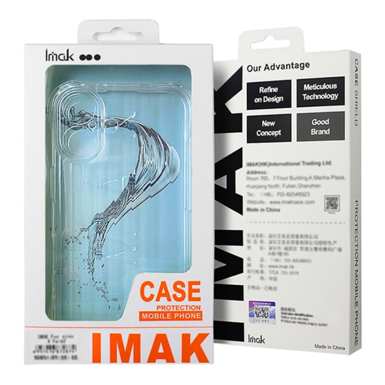 For iPhone 16 IMAK Corrugated Texture Airbag TPU Phone Case(Transparent) - iPhone 16 Cases by imak | Online Shopping South Africa | PMC TechLife | Buy Now Pay Later Mobicred