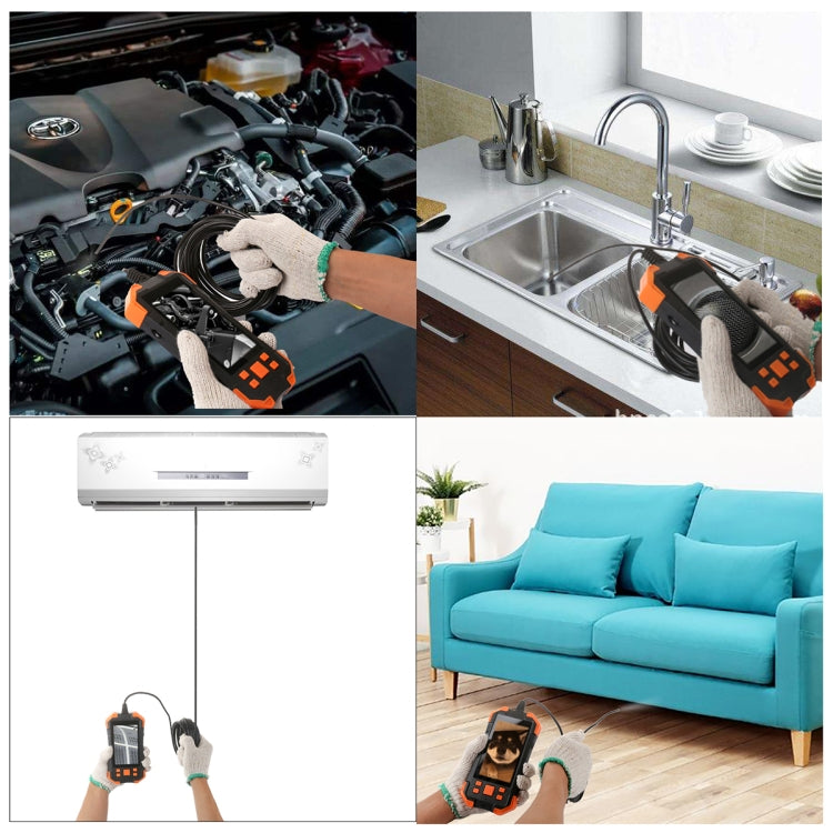T20 4.3 inch IPS Screen 5.5mm Single Camera IP67 Waterproof Hard Cable Digital Endoscope, Length:3.5m(Black Orange) -  by PMC TechLife | Online Shopping South Africa | PMC TechLife | Buy Now Pay Later Mobicred