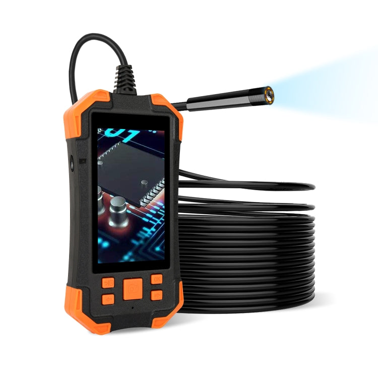 T20 4.3 inch IPS Screen 3.9mm Single Camera IP67 Waterproof Hard Cable Digital Endoscope, Length:1m(Black Orange) -  by PMC TechLife | Online Shopping South Africa | PMC TechLife | Buy Now Pay Later Mobicred