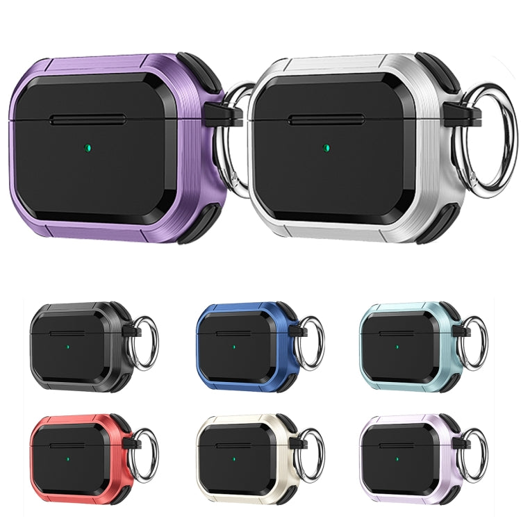 For AirPods 3 Armor TPU + PC Earbuds Box Protective Case with Metal Buckle(Gold) - For AirPods 3 by PMC Jewellery | Online Shopping South Africa | PMC Jewellery | Buy Now Pay Later Mobicred