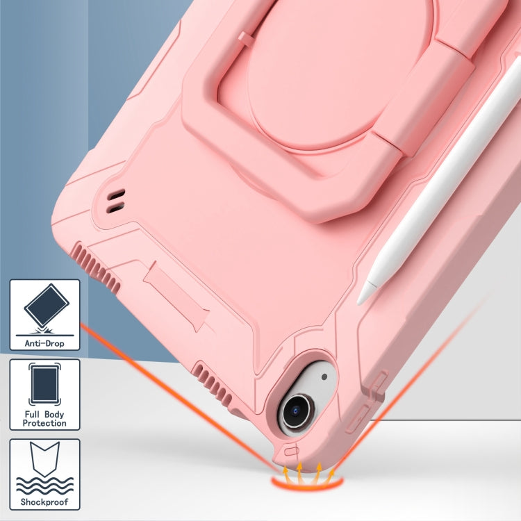 For iPad Air 11 2025 / 2024 Handle Grip Holder Silicone Hybrid PC Tablet Case with Strap(Rose Gold) - iPad Air 11 2025 / 2024 Cases by PMC TechLife | Online Shopping South Africa | PMC TechLife | Buy Now Pay Later Mobicred