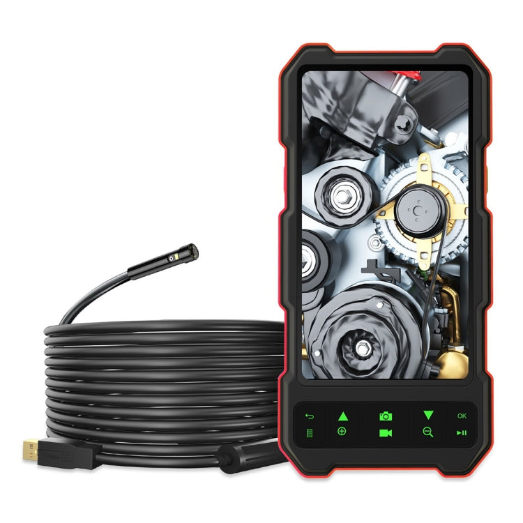 T21 4.5 inch IPS Color Screen 5.5mm Dual Camera Split Hard Cable Industrial Endoscope, Length:1m(Black Red) -  by PMC Jewellery | Online Shopping South Africa | PMC Jewellery | Buy Now Pay Later Mobicred