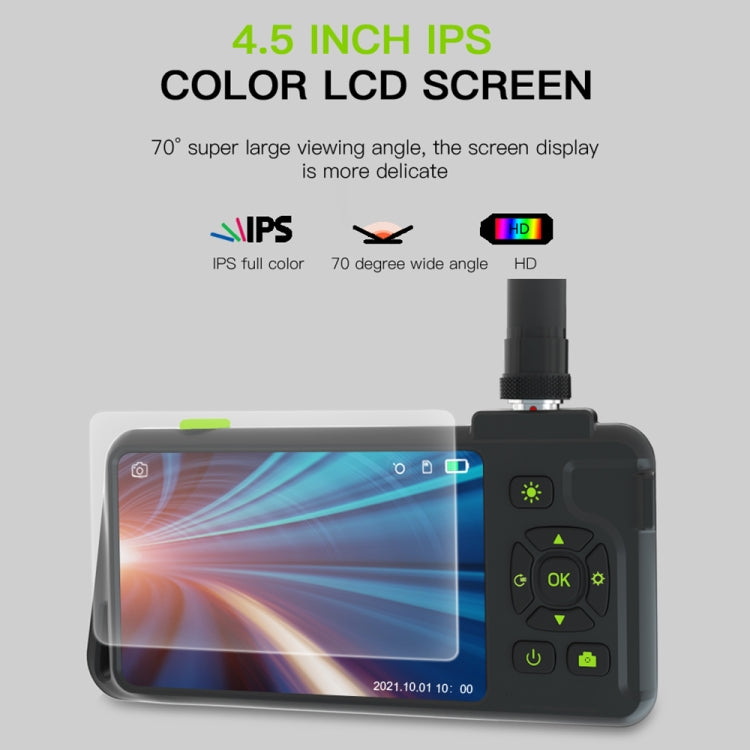 T22 4.5 inch IPS Color Screen 8mm Single Camera Hard Cable Industrial Endoscope, Length:2m(Black Orange) -  by PMC TechLife | Online Shopping South Africa | PMC TechLife | Buy Now Pay Later Mobicred