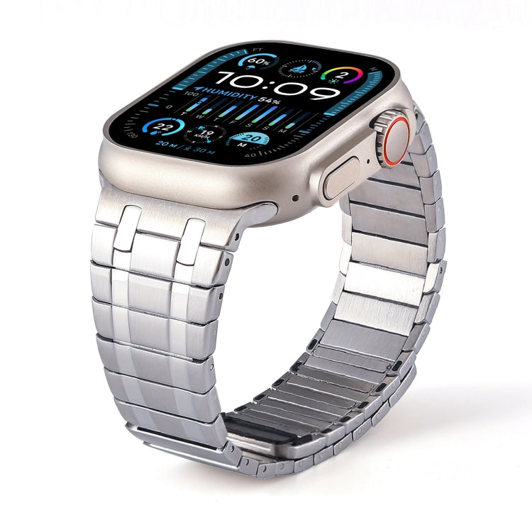 For Apple Watch SE 44mm Magnetic Stainless Steel Watch Band(Silver) - free shipping - PMc TechLife - Order now!