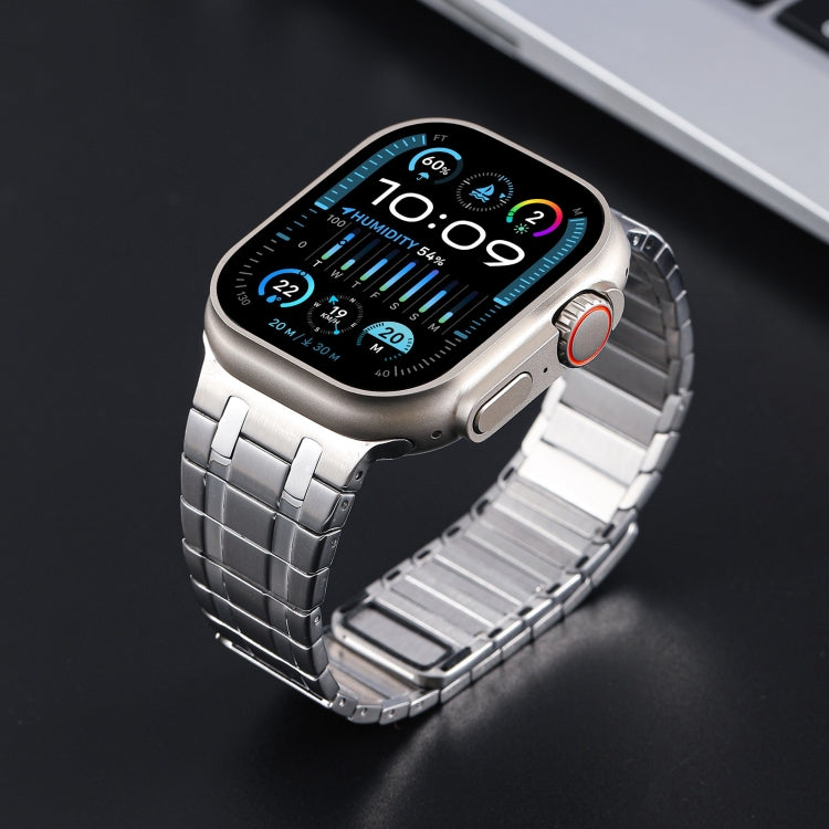 For Apple Watch SE 44mm Magnetic Stainless Steel Watch Band(Silver) - free shipping - PMc TechLife - Order now!