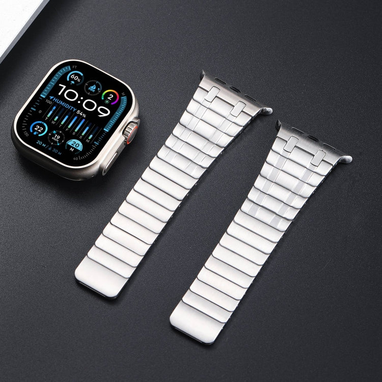 For Apple Watch SE 44mm Magnetic Stainless Steel Watch Band(Silver) - free shipping - PMc TechLife - Order now!