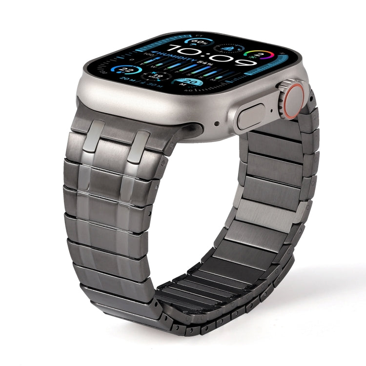 For Apple Watch SE 44mm Magnetic Stainless Steel Watch Band(Titanium Grey) - free shipping - PMc TechLife - Order now!