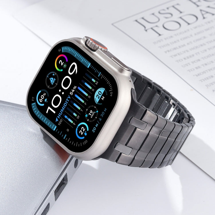For Apple Watch SE 44mm Magnetic Stainless Steel Watch Band(Titanium Grey) - free shipping - PMc TechLife - Order now!