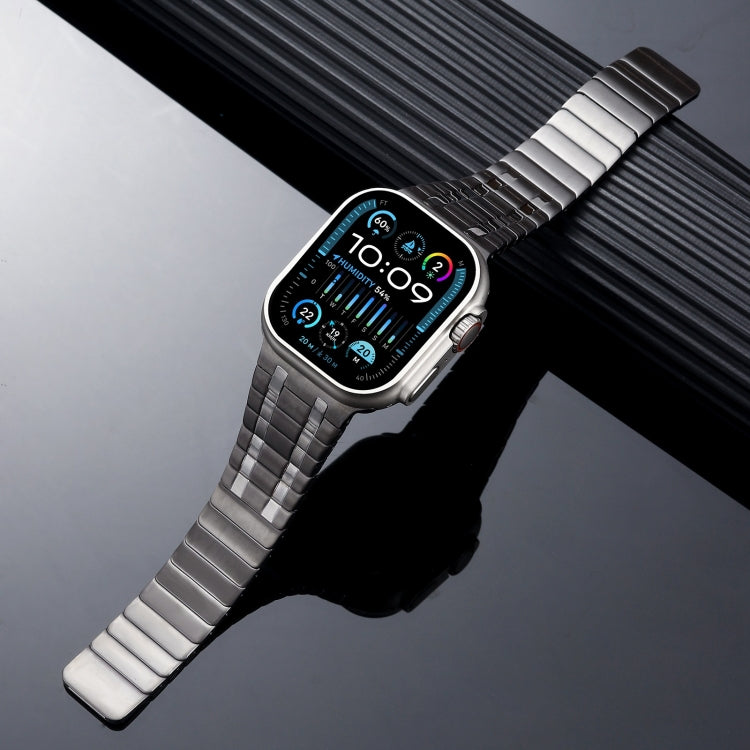 For Apple Watch SE 44mm Magnetic Stainless Steel Watch Band(Titanium Grey) - free shipping - PMc TechLife - Order now!