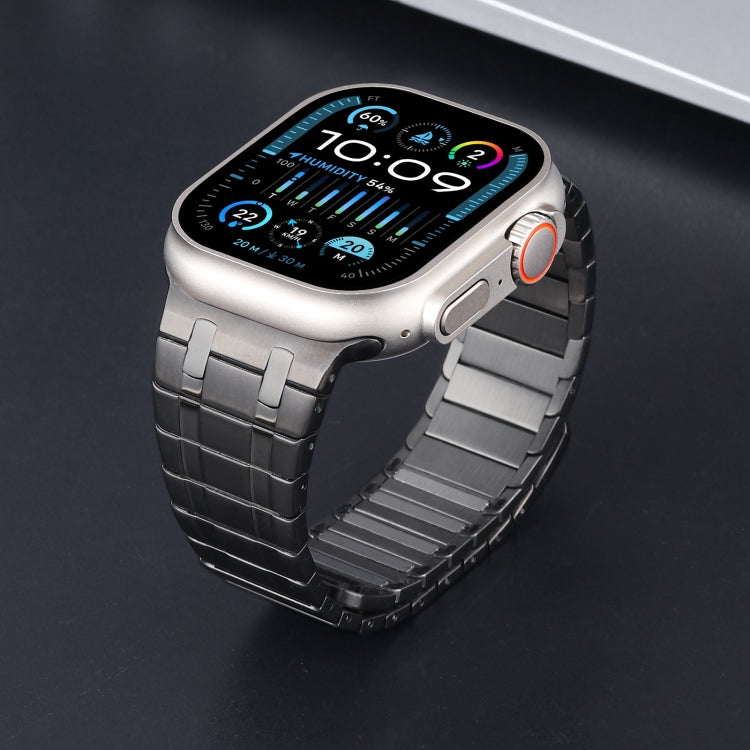 For Apple Watch SE 44mm Magnetic Stainless Steel Watch Band(Titanium Grey) - free shipping - PMc TechLife - Order now!