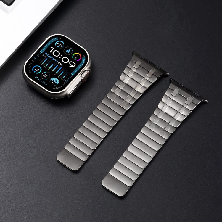 For Apple Watch SE 44mm Magnetic Stainless Steel Watch Band(Titanium Grey) - free shipping - PMc TechLife - Order now!