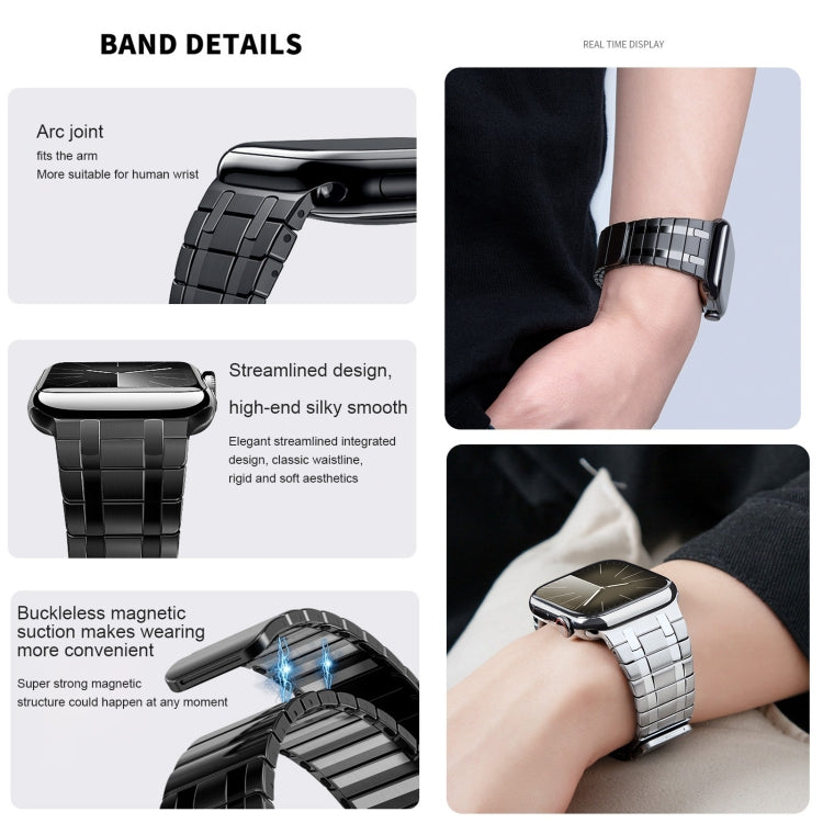 For Apple Watch SE 44mm Magnetic Stainless Steel Watch Band(Silver) - free shipping - PMc TechLife - Order now!