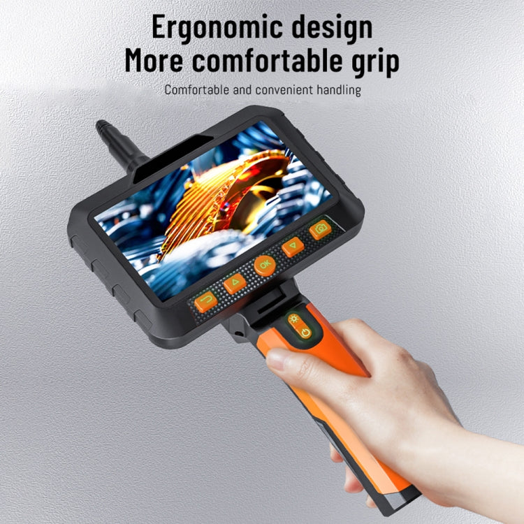 T27 5 inch IPS Color Screen 8mm Single Camera Handheld Hard Cable HD Industrial Endoscope, Length:3.5m(Orange Black) -  by PMC TechLife | Online Shopping South Africa | PMC TechLife | Buy Now Pay Later Mobicred